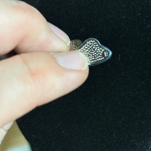 Beautiful post earrings in silver 925 w/ teal/blue shell/mother of pearl. - Picture 4 of 4